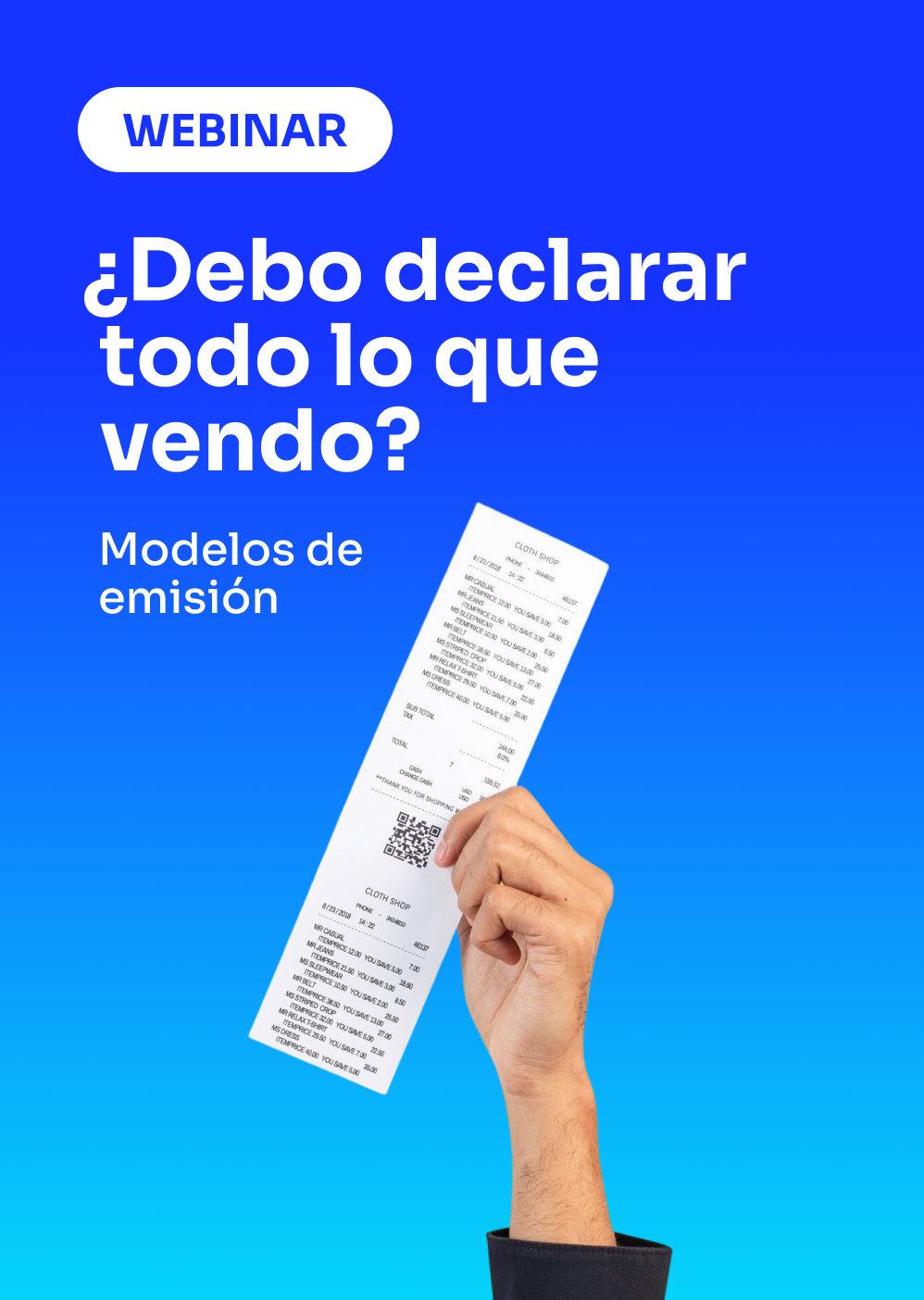 webinar modelos de emisión de documentos electrónicos ¿Debo declarar todo lo que vendo?